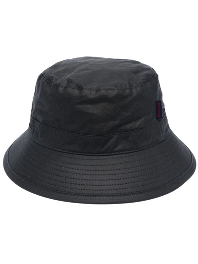 Barbour Logo-embroidered Bucket Hat In Blue