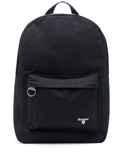 Barbour Logo-embroidered Backpack In Blue