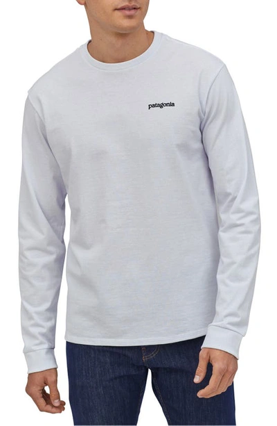 Patagonia P-6 Logo Responsibili-tee Printed Cotton-blend Jersey T-shirt In White