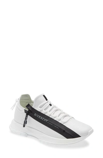 Givenchy Spectre Logo Zip Runner Sneaker In 100-white