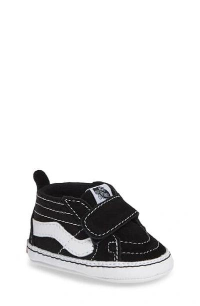 Vans 'sk8-hi' Crib Sneaker In Black/ True White