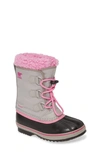 Sorel Kids' Yoot Pac Waterproof Snow Boot In Chrome Grey