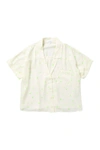 Abound Short Sleeve Camp Shirt In Ivory- Green Hearts