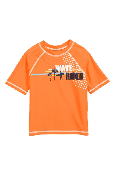 Flapdoodles Kids' Wave Rider Rashguard In Orange