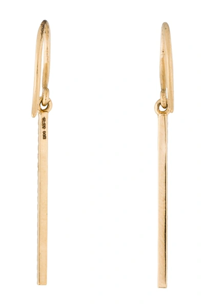 Adornia Fine 14k Yellow Gold Pave Crystal Linear Drop Earrings