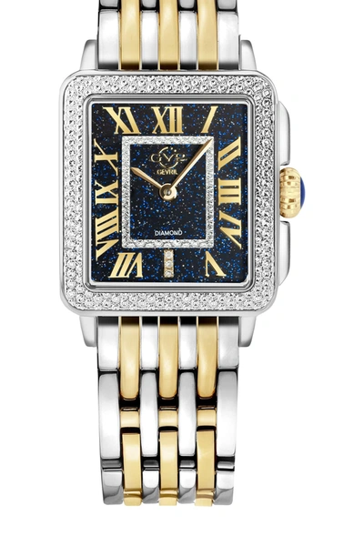 Gevril Padova Diamond Bracelet Watch, 28.5mm In Twp-toned Ss Ipyg