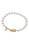Mikimoto Essential Elements Pearl Bracelet In Pearl/ Yellow Gold