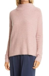 Vince Boiled Cashmere Funnel Neck Pullover In Mauve Orchid