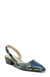 Naturalizer Banks Slingbacks Women's Shoes In Blue Multi Snake Leather