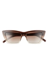 SAINT LAURENT 53MM CAT EYE SUNGLASSES,SL 276 MICA019