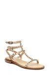 Ash Play Stud-embellished Sandals In Gold