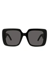 Dior Oversized Square Acetate Sunglasses In Black/ Grey