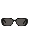 Dior Wil S2u Rectangular-frame Acetate Sunglasses In Black/ Grey