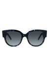 DIOR WILDIOR BU 54MM CAT EYE SUNGLASSES,CD40021UW5456V