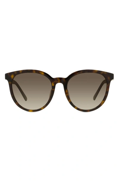 Dior 30montaigne Mini 51mm Gradient Round Sunglasses In Dark Havana Brown