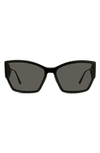 Dior 30montaigne 61mm Gradient Butterfly Sunglasses In Black/ Grey