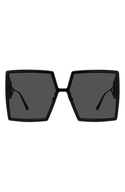 Dior 30montaigne Su Black Square Sunglasses In Grey