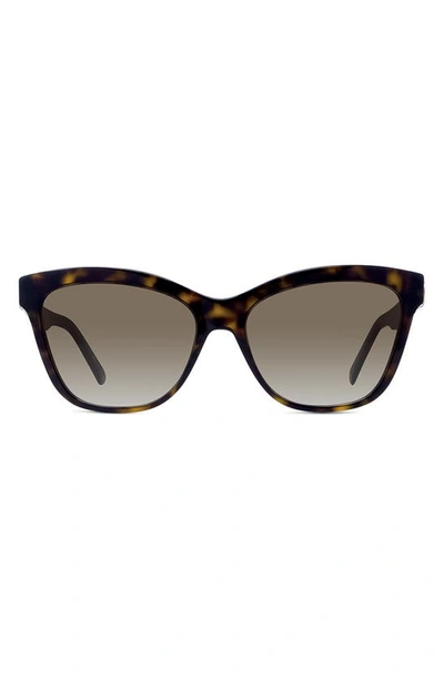 Dior 30montaigne Mini 56mm Gradient Square Sunglasses In Dark Havana