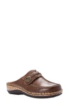Propét Jana Clog In Brown Leather