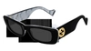 Gucci Gg0516s W 001 Rectangle Sunglasses In Black