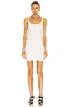 OFF-WHITE BASIC RIBBED DRESS,OFFF-WD32