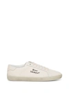 SAINT LAURENT LOW TOP SNEAKERS IN FABRIC WITH LOGO,11753758