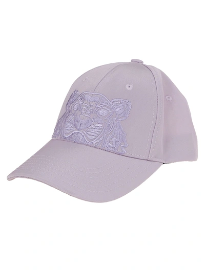 Kenzo Tiger Embroidery Baseball Cap In Lilac In Wisteria
