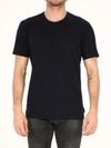 James Perse Black Cotton T-shirt In Blue