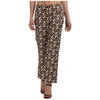 Fendi Stitched Leopard Pattern Trousers In Marrone