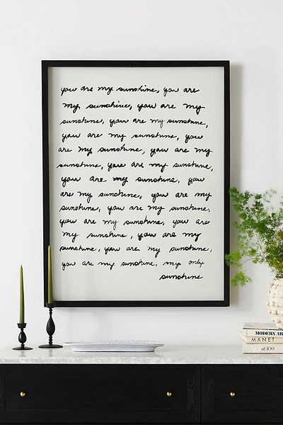 Anthropologie Note To My Love Wall Art In Black