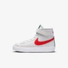 Nike Kids' Blazer Mid '77 High Top Sneaker In Platinum Tint,deep Royal Blue,roma Green,bright Crimson