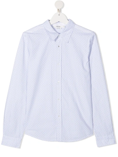 Bonpoint Kids' Cotton Checked Shirt In Blue
