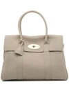 Mulberry Heavy Grain Leather Bayswater Bag In Chalk