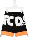 Gcds Logo-print Drawstring Shorts In Black