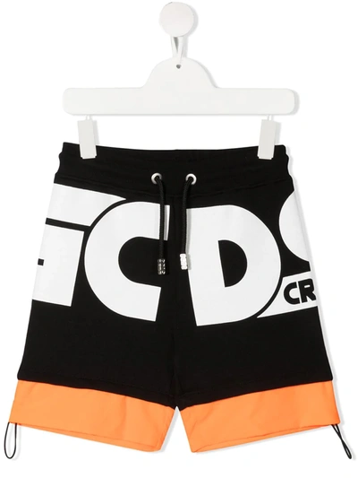 GCDS COLOUR-BLOCK TRACK SHORTS