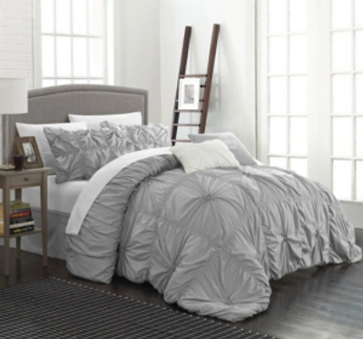 Chic Home Halpert 6-pc Queen Comforter Set Bedding In Silver