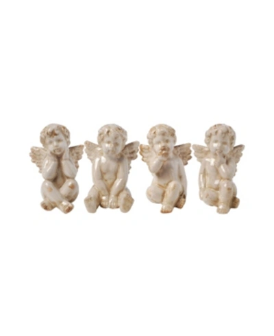 Ab Home Cherub Sitting Angels, Set Of 4