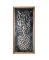 CRYSTAL ART GALLERY AMERICAN ART DECOR FRAMED PINEAPPLE WOODEN ART