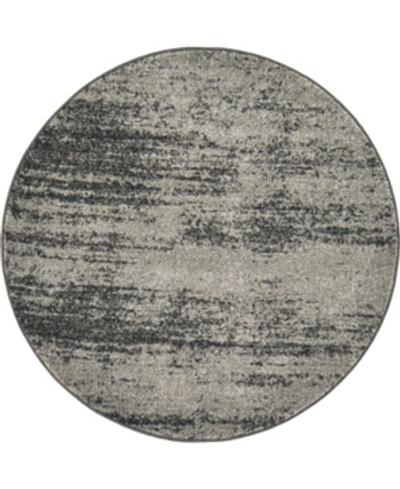 Bridgeport Home Lyon Lyo3 3' 3" X 3' 3" Round Area Rug In Dark Gray