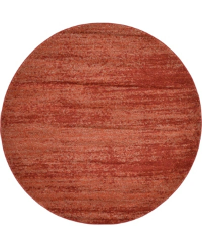 Bridgeport Home Lyon Lyo3 6' X 6' Round Area Rug In Terracotta