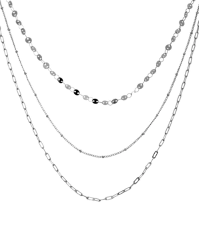 Essentials Multi-layer Statement Necklace, 16" + 2" Extender In Silver Or Gold Plate