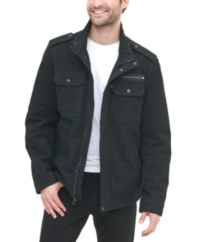 Levi's Men's Military Field Jacket In Black