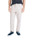 Nautica Men's Classic-fit Elastic Drawstring Linen Pant In Wheat Flax