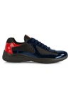 Prada America's Cup Bike Fabric Sneakers In Royal Rosso