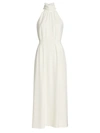 LELA ROSE FLUID CREPE HALTER DRESS,400013543188