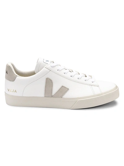 Veja Men's Campo Leather Sneakers In Extra White Natural Suede