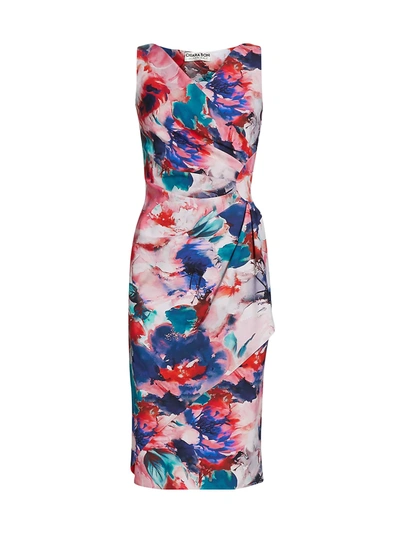 Chiara Boni La Petite Robe Charisse Floral Sheath Dress In Summer Roses Peacock