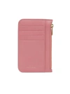 Mansur Gavriel Women's Leather Zip Card Case In Peony