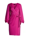 AIDAN MATTOX LONG SLEEVE WRAP DRESS,400013810001