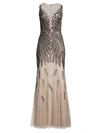 AIDAN MATTOX BEADED SLEEVELESS MERMAID GOWN,400013810030